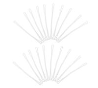 Healvian 30pcs Clear PVC Luggage Tag Loops Lightweight Transparent Worm Loop Straps for Bag Tags Backpacks Suitcases Travel Identification Holders