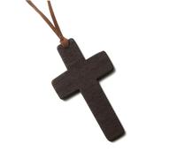 Healvian 30Pcs Cross Necklace Wooden Cross Pendant with Leather Strap Vintage Christian Jewelry for present Giving and Religious Occasions