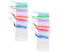 Healvian 30pcs Exfoliating Soap Bags with Nylon Soap Foaming Nets for Facial Cleaning and Shower Use Random Color