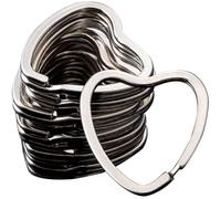 Healvian 30pcs Heart Shape Key Rings Heavy Duty Split Rings Keychain Accessories for DIY Crafting and Keyrings for Keys Easy Open Suitable for Jewelry Making