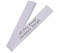 Healvian 30pcs Lined Sentence Strips 16x3 Inch Reusable Dry Erase Word Strips for Letter Learning and Writing Practice, Classroom Teaching Aids for Students and Teachers