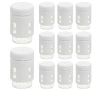 Healvian 30pcs Mini Glass Vials for Liquid Sample Storage 5ml Small Refillable Bottles with Leakproof Stoppers and Covers Sealed Glass Containers for Laboratory Workflow and Ingredient