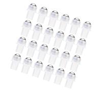 Healvian 30pcs Tooth Transparent Roller Balls with Core for Perfume Bottle Rollers Plastic Essential Oil for Travel Lip Oil Aromatherapy Smooth Application