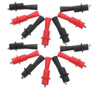 Healvian 32Pcs Insulated Alligator Clips Electrical Test Leads Kit with Small Spring Crocodile Clips for Multimeter Wire Testing and Power Circuit Repair Red Black