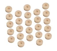 Healvian 32pcs Wooden Wheels DIY Building Model Accessories Small Solid Wood Wheels for Handicraft Use and Model Decor Crafting Projects Random Style