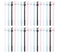 Healvian 36pcs Gel Ink Pen Set with Long Bunny Ears Fine Point Writing Pens in Pink White Blue Black for Students and Business Use