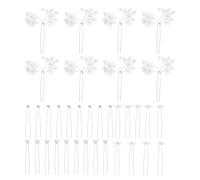 Healvian 36pcs Pearl Rhinestone Hair Pins U Shape Clips Bridal Flower Wedding Accessories for Brides Bridesmaids Women