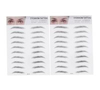 Healvian 3d Hair-like Artificial Eyebrow Transfer Stickers 2pcs, Natural-looking Imitation Eyebrows for Men and Women, Easy Application Temporary Brow Tool for Daily Makeup