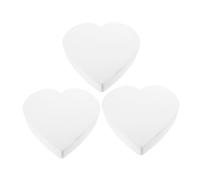 Healvian 3Pcs 10-Inch Heart Shape Foam Cake Models for Baking Practice, White Polystyrene Foam Hearts for Wedding Decorations and Cake Decorating Crafts