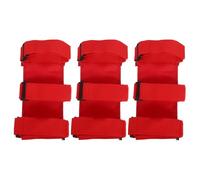 Healvian 3Pcs Adjustable Fire Extinguisher Strap Bracket with Touch Fastener Red Car Fire Extinguisher Mount Holder for Vehicle Trunk Universal Fixing Band for Automotive Use