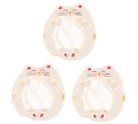Healvian 3pcs Ceramic Watercolor Palette Mixing Tray Cute Artist Paint Tray for Watercolor Gouache Nail Art Compact for Portable Use for Artists The Go