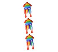 Healvian 3pcs Colorful Octopus Squid Hat Funny Crazy Party Hat for Adults Comfortable Sea Animal Headdress for Halloween Birthday Festival and Costume Role Play