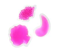 Healvian 3pcs Cooling Gel Eye and Lip Mask Pack Reusable Ice Pack for Facial Care Rose Red Color for Headaches Dark Circles and Tired