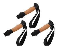 Healvian 3pcs Cork Trekking Pole Replacement Handles with Wrist Strap Support, Comfortable Plastic and Cork Grip, 18mm Inner Diameter, for Walking and Outdoor Hiking