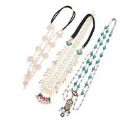 Healvian 3pcs Crystal Pendant Headband for Women Bohemian Wedding Hair Accessories Elegant Holiday Headdress Lightweight Material for Bridal and Prom Events
