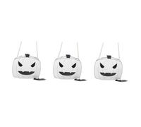 Healvian 3pcs Cute Pumpkin Shoulder Bag for Lightweight PU Halloween Crossbody Satchel White Little Pumpkin Design for Party Essentials