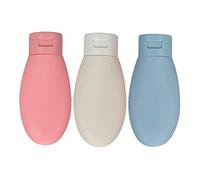 Healvian 3pcs Dispensing Bottles Squeezable Refillable Travel Lotion Containers for Cosmetic Dispensers Makeup Bottles for Organic Shampoo Shampoo
