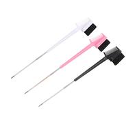 Healvian 3pcs Double Head Eyebrow and Eyelash Comb Brush Portable Lightweight Grooming Tool with Comfortable Bristles Multipurpose Shaper for Travel Home Salon Use Mixed Colors