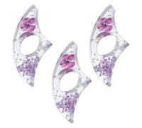 Healvian 3pcs Dried Flower Resin Thumb Book Page Holders for Reading Lovers Handmade Resin Book Page Holder Accessories for Lovers Daily Use