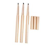 Healvian 3pcs Eyebrow Pencil Smudge Dual-ended Makeup Tools for Natural-looking Brows Deep and Black Lightweight and Easy to Use