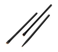 Healvian 3pcs Eyeliner Brush Set Angled and Flat Head Cosmetic Brushes 8mm and 5mm Wooden Handle Eye Shadow Makeup Tools for Precise Eye Makeup Application