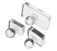 Healvian 3pcs Eyeshadow Highlighter Stamper Plastic Pressing Tool for DIY Makeup with Fine Pressing Effect to Save Time and Effort, for Blush and Eyeshadow Application