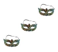 Healvian 3pcs Gold Sequin for Women Adjustable Elastic Band Mardi Gras Dance Party Halloween Carnival Cosplay Stage Performance Accessory