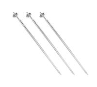 Healvian 3Pcs Grounding Rod Kit Galvanized Electrical Rods Sturdy Iron Earth Poles Silver Finish for Residential and Commercial Applications with Performance