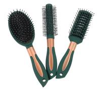 Healvian 3pcs Hair Comb Set for Curly Hair Includes Cushion Paddle Brush and Curved Vented Comb Scalp Massaging Design to Detangle and Stimulate Circulation Suitable for Wet and Dry Styling
