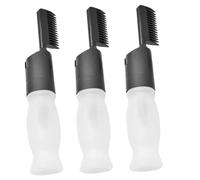 Healvian 3pcs Hair Oil Applicator Bottles with Root Comb Black Scalp Applicator Bottle for Hair Dyeing and Oil Dispensing for Precise Application
