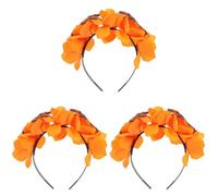 Healvian 3pcs Halloween Floral Skeleton Headband Cosplay Prop Unique Hair Accessory for Day Dead Themed Parties Durable Reusable Design Stand Out Style