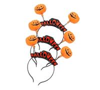 Healvian 3pcs Halloween Pumpkin Glow Headbands Light Up Party Props for Adults for Costume Parties Holiday Celebrations and Cosplay Events Vibrant Orange Color with Durable Design