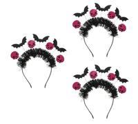 Healvian 3pcs Halloween Skull Headband for Women Cosplay Prop Hair Hoop for Costume Parties Dress Up and Photography Add Spookiness to Your Look with This Gothic Accessory