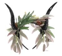 Healvian 3pcs Horn Headband Simulation Antelope Horn Halloween Party Headpiece Prop for Cosplay Gothic Accessories and Carnivale Headdress