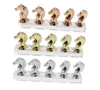 Healvian 3pcs Horse Acrylic Nail Display Stand Golden Gold False Nail Tips Holder for Professional Practice Home Salon Use