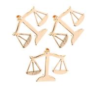 Healvian 3pcs Justice Lawyer Lapel Pins with Scale Design Professional Brooch for Men Women Law Students Attorneys Judges Elegant Suit Accessories for Courtroom and Formal Events