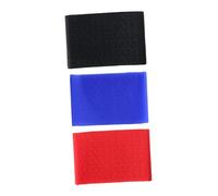 Healvian 3pcs Medium Electric Hair Clipper Grip Rings Slip-Resistant Silicone Shear Covers Barber Tool Protection for Salon and Barbershop Use (Black, Red, Blue