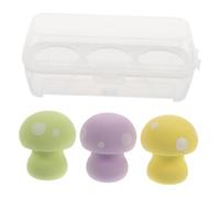 Healvian 3pcs Mushroom Shaped Makeup Foundation Sponges Soft Dual Use Powder Puff for Smooth Blending and Even Application Comfortable Facial Sponges Suitable for Wet and Dry Use