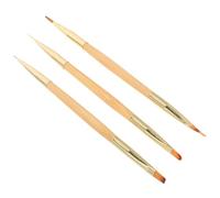 Healvian 3pcs Nail Art Construction Pen Double-sided Nail Brushes for Art Graffiti Pen Decorating Brushes for Drawing Salon and Home Manicure