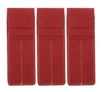 Healvian 3pcs Pu Leather Pen Cover Holder Storage Bag for Fountain Pen Nurses Doctors Daily Use Organization Sleeve
