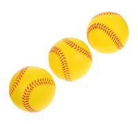 Healvian 3pcs Pu Sponge Training Softballs 9-inch Soft Baseballs for Indoor Outdoor Practice Safe Sports Balls