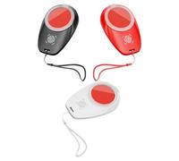 Healvian 3pcs Quick Drying Red Fingerprint Ink Pad with Lanyard Portable Smudge-Free Thumbprint Pad for Office and Security Use Compact PVC and Abs Material