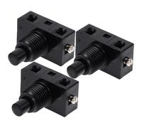 Healvian 3pcs Self-reset Foot Switch Button Replacement for Household Light, Black Small Pedal Press Button for Wall Lights and Automatic Home Control