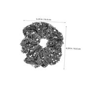 Healvian 3pcs Sequin Hair Tie Sparkly Shiny Scrunchies Sequin Hair Scrunchie Elastic Scrunchies for Women Glitter Elastic Sparkly Ties Grey Velvet
