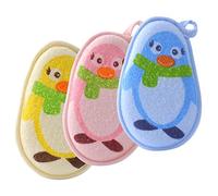 Healvian 3Pcs Showering Scrubbers Exfoliating Bath Balls Soft Skin Cleanser Adorable for Newborns and Boy Girl Gentle Body Wash Tools