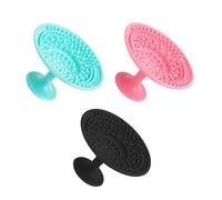 Healvian 3pcs Silicone Brush Cleaning Pads Handheld Makeup Brush Scrubbing Cups for Home and Travel Reusable Non Deforming Beauty Tool