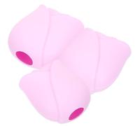 Healvian 3pcs Silicone Makeup Brush Covers in Purple, Easy to Use Dustproof Rose-shaped Protectors to Keep Brushes Ventilated for Travel