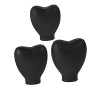 Healvian 3pcs Silicone Makeup Brush Covers Reusable Protective Caps Heart Shaped for Cosmetic Brushes Keeping Bristles Safe in Bag