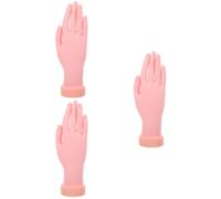 Healvian 3pcs Simulated Hand Model for Nail Art Training Flexible and Bendable Practice Hand for Nails Tool for Beginners Salons and Personal Use Easy to Clean and Maintain