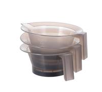 Healvian 3pcs Stackable Hair Dye Mixing Bowl Set with Anti-Static Plastic Design for Salon Hair Color Bowl and Home Use Sturdy Mixing Tint for Hairdresser Dye